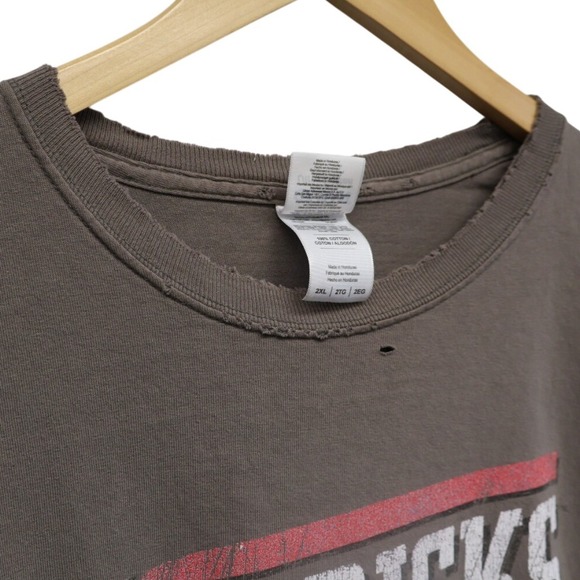 Omaha UNO Mavericks Hockey Distressed Graphic‎ LS T-Shirt Soft THIN 2XL - Picture 5 of 8